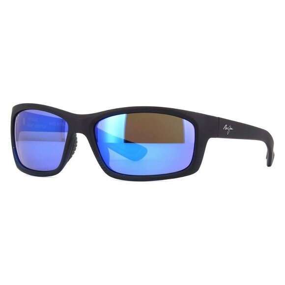New MAUI JIM Kanaio Coast Blue Polarised Wraparound B766 08C Sunglasses Women - Picture 1 of 4